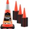 Xpose Safety Traffic Safety Cone, 28 in, PVC, 6 in Reflective Collar, DOT Approved, Orange, 48 pk OTC28-6-48-X - alternate 1