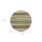 Homeroots 8' Sage Black And Red Round Striped Washable Indoor Outdoor Area Rug 598928 - alternate 5