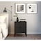 Homeroots 24" Black Two Drawer Faux Wood Nightstand 533815 - alternate 3