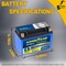 Goodyear GYTX9-LI Lithium LiFePO4 12.8V 300CCA Rechargeable High Performance Powersport Battery GY4148418 - alternate 4