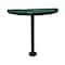 Leisure Craft Perforated Semi-Circle Pedestal Table, Portable, 40"H, Black Green STAB40-PERF-BLACK GREEN - alternate 1