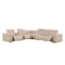 Homeroots Beige Leather Power Reclining L Shaped Seven Piece Corner Sectional With Console 643901 - alternate 1