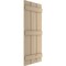 Ekena Millwork Rustic Three Board Joined Board-n-Batten Knotty Pine Faux Wood Shutters, 16 1/2W x 82H, PR SHUBJS16X82KPPR - alternate 8