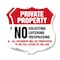 Signmission Private Property Shield Label Set No Sol, 12 inch X 12 inch, Plastic Sign, 2PK SHI-P-2PACK-12-439 - alternate 1