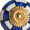 Homeroots Set of Twelve Blue White And Gold Geometric Ceramic Drawer Pull Knobs, 12PK 321667 - alternate 3