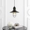 Jonathan Y Deere 12" Adjustable Iron/Glass Cage Light LED Pendant, Black JYL9537A - alternate 7