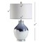 Jonathan Y Mia 27" Glass/Metal LED Table Lamp, Blue/White JYL1065A - alternate 5