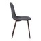 Homeroots Set of Four Gray and Brown Fabric and Steel Dining Side Chairs, 4PK 719408 - alternate 7