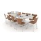 Skutchi Designs Arc Boat Conference Table With Power, 48 in W, 96 in L HAR-ABOT-48X96-T-K525-ESIL - alternate 9