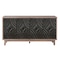 Homeroots 60" Brown and Charcoal Distressed Wood Sideboard with Four Doors 568405 - alternate 5