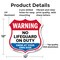 Signmission Warning No Lifeguard On Duty, 12 Inch X 12 Inch, Aluminum Metal Sign SHI-A-12-479 - alternate 3