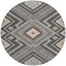 Homeroots 8' Gray Charcoal And Pink Round Tribal Washable Indoor Outdoor Area Rug 598126 - alternate 4