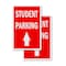 Signmission Student Parking With Up Arrow, Vinyl Decals Only 24 Inch x 36 Inch, Vinyl Decal, 2PK DSB-2436-2PACK-StudentParkingWithUpArrow - alternate 1