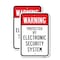 Signmission Warning Protected By Electronic Security System Si, 18'' X 24'' 2 Signs, Heavy Gauge Aluminum, 2PK A-1824-2PACK-24669 - alternate 1