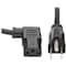 Eaton Tripp Lite Series Computer Power Cord, NEMA 5-15P to Right-Angle C13 - 10A, 125V, 18 AWG, 10 ft. P006-010-13RA - alternate 1