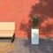 Leisuremod Basalt Tall Square Fiberstone & MgO Clay Planter, Weather-Resistant, Fully Assembled BP24W - alternate 5