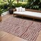 Homeroots 10' X 14' Burgundy And Ivory Striped Washable Indoor Outdoor Area Rug 583413 - alternate 1