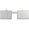 James Martin Vanities Bellshire 120" Dual Vanity Set w/24" Make-Up Counter, Bright White w/3 cm Ethereal Noctis Silestone 660-VMC120-BW-FENC - alternate 1