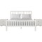 Homeroots Three Piece White Solid Wood Bedroom Set 523683 - alternate 1