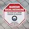 Signmission Maintain Social Distancing At Least, 6 inch X 6 inch, Plastic Sign, 2PK OC-P-2PACK-6-195 - alternate 5
