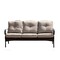 Homeroots 69" Beige Polyester Blend Settee With Black Legs 374050 - alternate 1