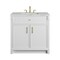 James Martin Vanities Bellshire 36" Single Vanity, Bright White w/ 3 CM Ethereal Noctis Silestone Top 660-V36-BW-3ENC - alternate 1