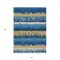 Homeroots 5' X 8' Navy Blue Gold And Ivory Striped Washable Indoor Outdoor Area Rug 598371 - alternate 4