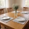 Homeroots 19" Set of Four Black And White Striped Cotton Placemats 548881 - alternate 1
