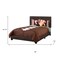 Homeroots Brown Solid and Manufactured Wood Full Upholstered Faux Leather Bed Frame 333278 - alternate 5