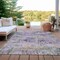 Homeroots 5' X 8' Lavender And Purple Striped Washable Indoor Outdoor Area Rug 609553 - alternate 6