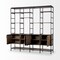 Homeroots 90" Brown Metal and Wood Bookcase 380592 - alternate 7