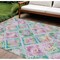 Homeroots 9' X 12' Lavender And Purple Geometric Washable Indoor Outdoor Area Rug 609152 - alternate 1