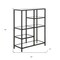 Homeroots 42" Black Metal and Glass Five Tier Geometric Bookcase 527571 - alternate 4