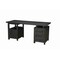 Homeroots 68" Black Solid Wood and Metal Carved Floral Desk With Three Drawers 661245 - alternate 7
