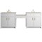 James Martin Vanities Bellshire 96" Dual Vanity Set with 24" Make-Up Counter, Bright White w/3 cm Siberian Silestone Top 660-VMC96-BW-3SFR - alternate 1