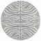 Homeroots 8' Gray And Ivory Round Animal Print Washable Indoor Outdoor Area Rug 600620 - alternate 5