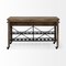 Homeroots Brown Solid Wood Top Kitchen Island With Two Tier Black Metal Rolling 380617 - alternate 7