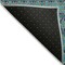 Homeroots 3' X 5' Teal Blue And Navy Blue Quatrefoil Washable Indoor Outdoor Area Rug 583252 - alternate 7