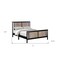 Homeroots Black And Walnut Reversible Solid Wood Full Bed Frame 530211 - alternate 6