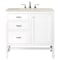 James Martin Vanities Addison 36" Single Vanity, Glossy White, w/ 3 CM Siberian Silestone Top E444-V36-GW-3SFR - alternate 1