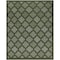 Homeroots 9' X 12' Dark Green And Light Green Trellis Indoor Outdoor Area Rug 551450 - alternate 5