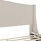 Martha Stewart Amelia King Upholstered Platform Bed w/Curved Headboard and Cushioned Siderails, Wood Slat, Beige TW-3WDB02-K-BG-MS - alternate 5