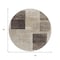 Homeroots 8' Brown And Taupe Round Geometric Washable Indoor Outdoor Area Rug 631929 - alternate 4