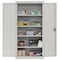 Sandusky Lee Shelving Storage Cabinet, 72 in H, 36 in W, 24 in D, Recessed Pull, Keyed, Gray, 4 Shelves EA4R362472-05 - alternate 4
