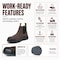 Handpoint 822 Mens 6 in Composite Toe Work Boots-Nubuck Leather Slip-On Safety Boots, KEVLAR, 9 COF822EE-9 - alternate 6