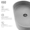 Vigo Sagrada Gothic Gray Concreto Stone 24 in. L x 14 in. W x 5 in. H Oval Vessel Bathroom Sink VG04058 - alternate 6