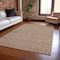 Homeroots 10' X 14' Orange And Taupe Striped Washable Indoor Outdoor Area Rug 610563 - alternate 8