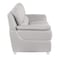 Homeroots 85" Light Gray Top Grain Leather Solid Wood Sofa 720443 - alternate 6