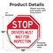 Signmission Stop Drivers Must Wait for Inspecti, 10 inch X 10 inch, Vinyl Decal, 2PK OC-D-2PACK-10-253 - alternate 3