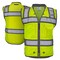Dome75 Hi-Vis Heavy Duty Safety Vest MD Class ANSI/ISEA 107-2020 Class 2 , Reinforced Front Zipper 1 OV6124 - alternate 1
